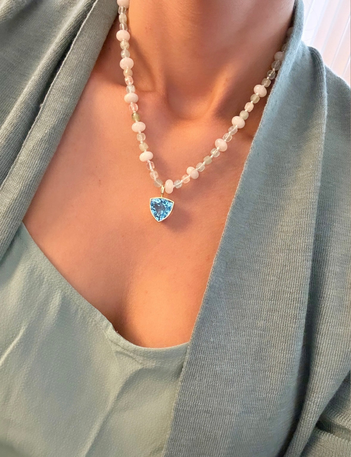Blue Topaz Candy Charm
