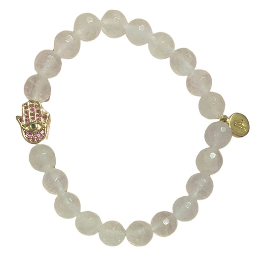 Rose Quartz Hamsa