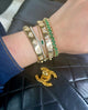 Emerald & Diamond Evil Eye Bracelet
