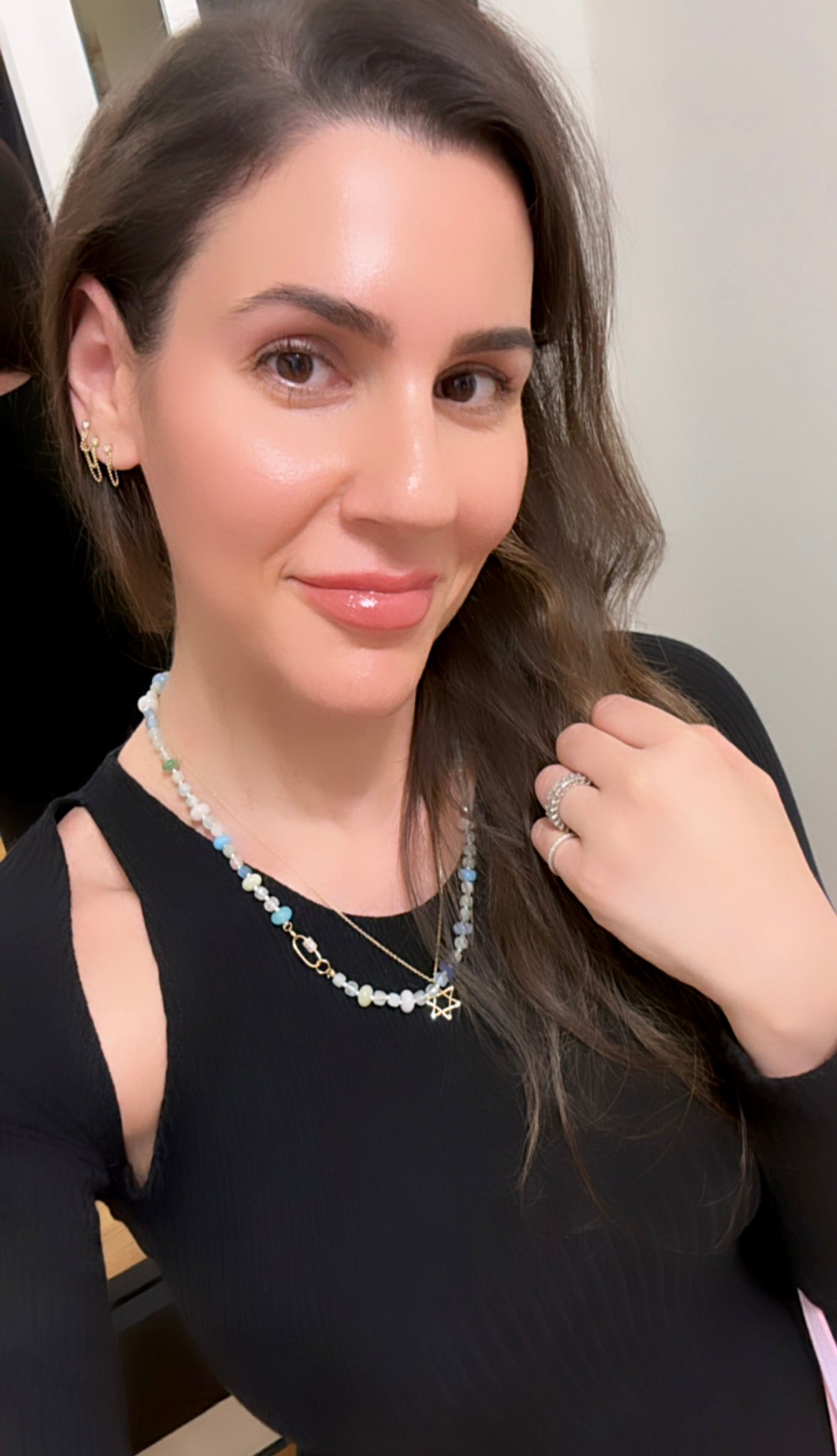 Pastel Blue Diamond Spectrum Necklace