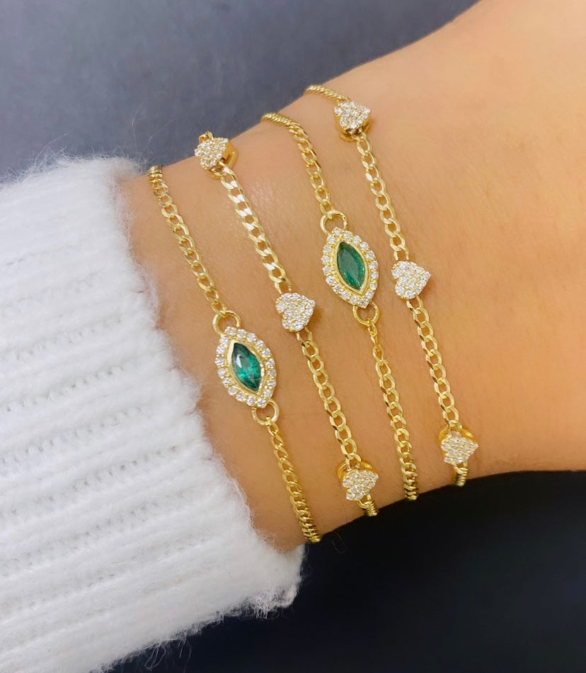 Heart Diamond Bracelet