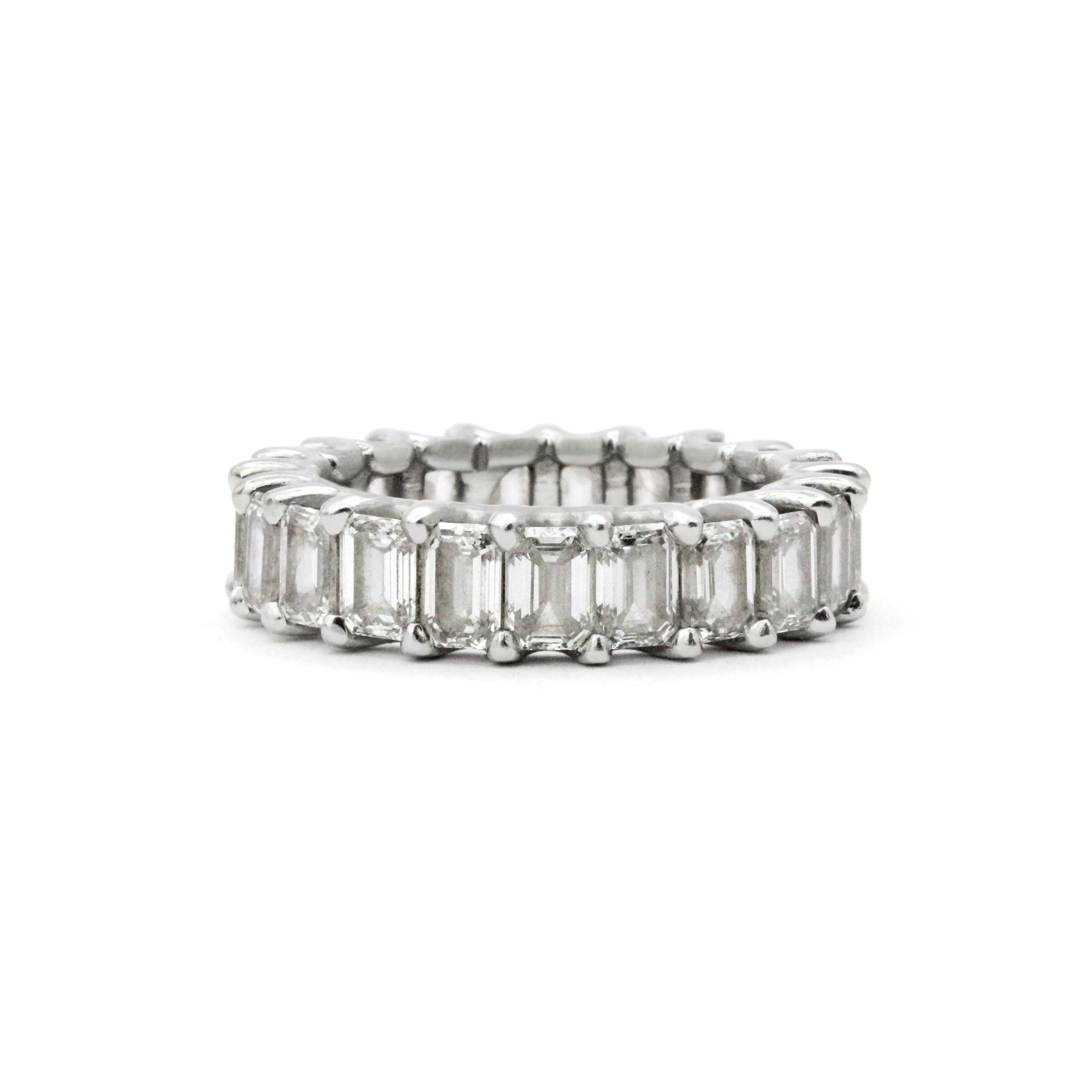 Emerald Cut Eternity Band