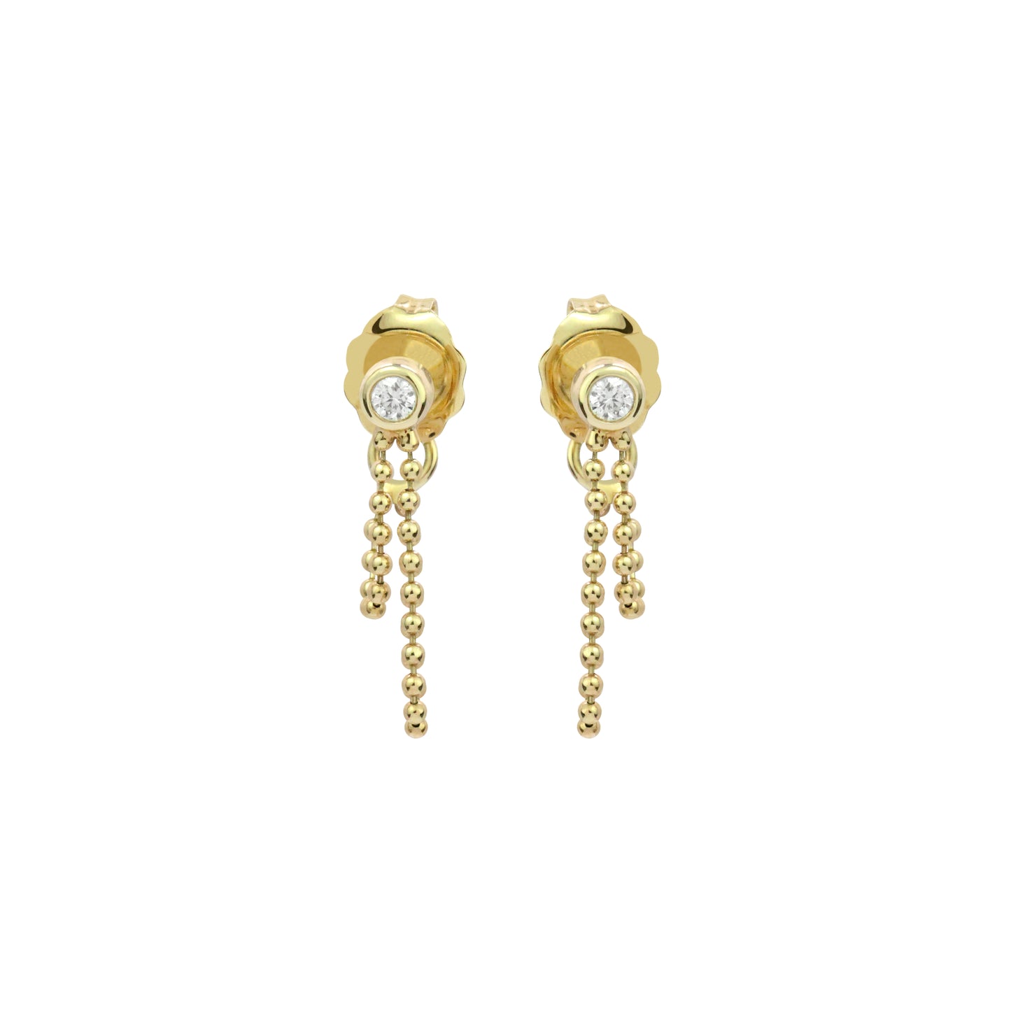 Diamond Gold Chain Earrings