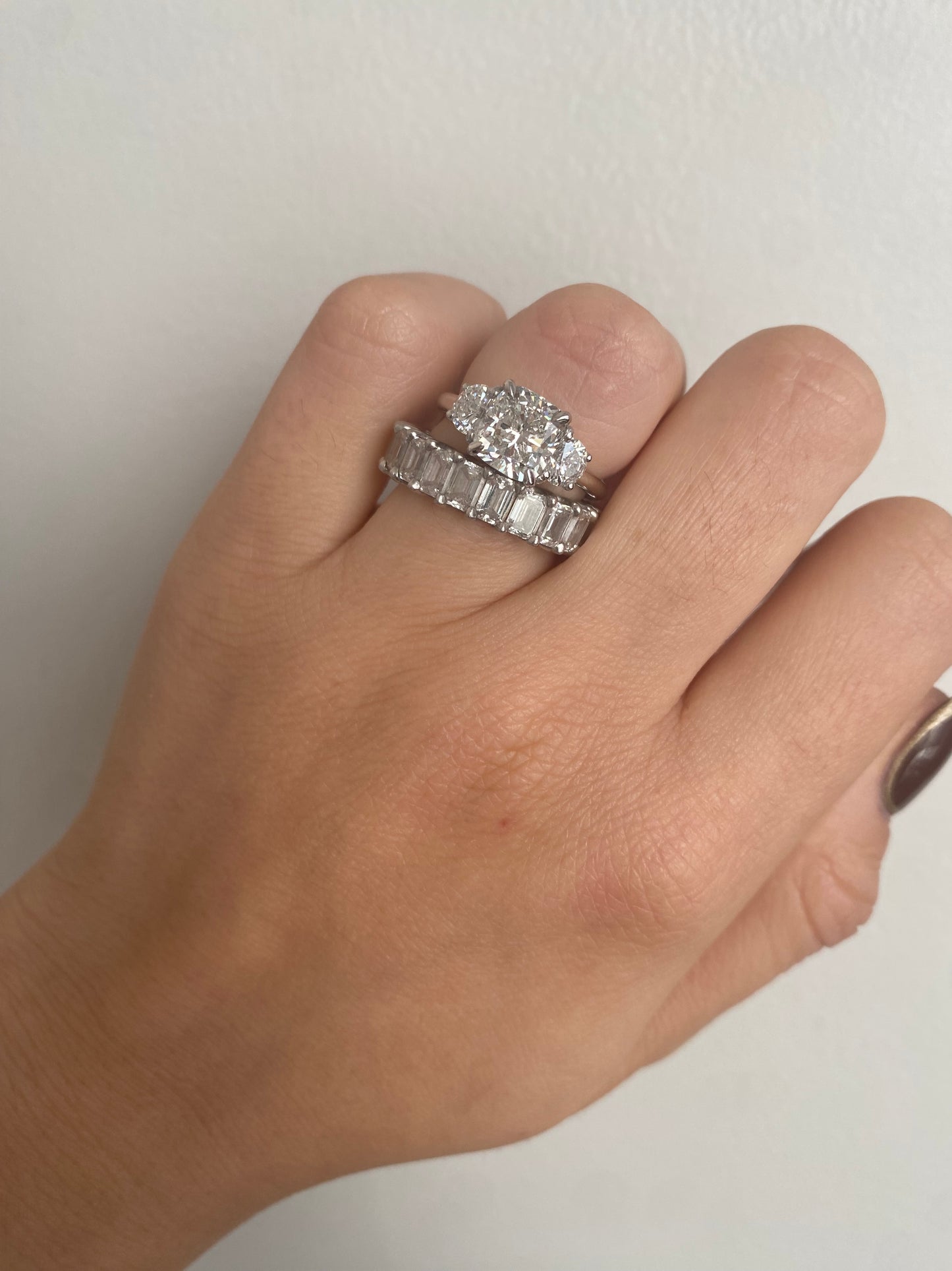 Emerald Cut Eternity Band