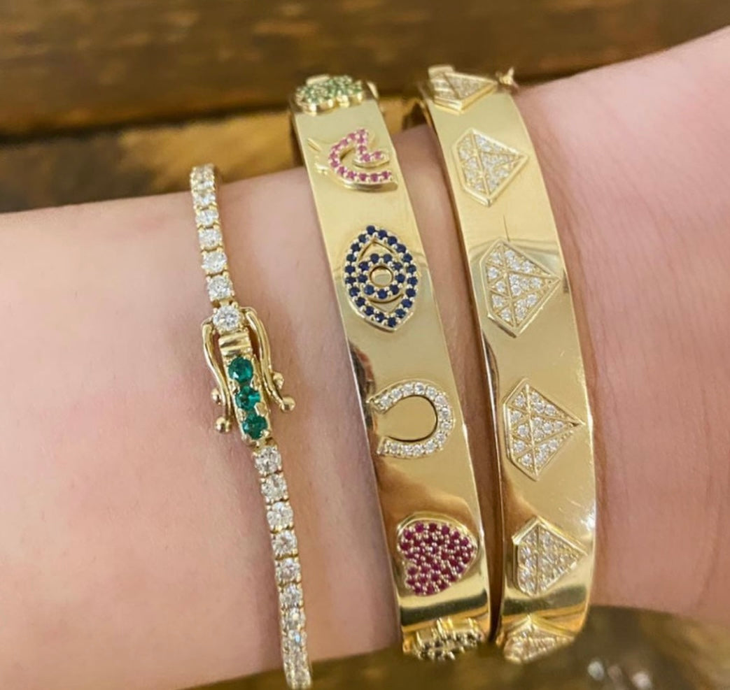 Diamond & Emerald Tennis Bracelet