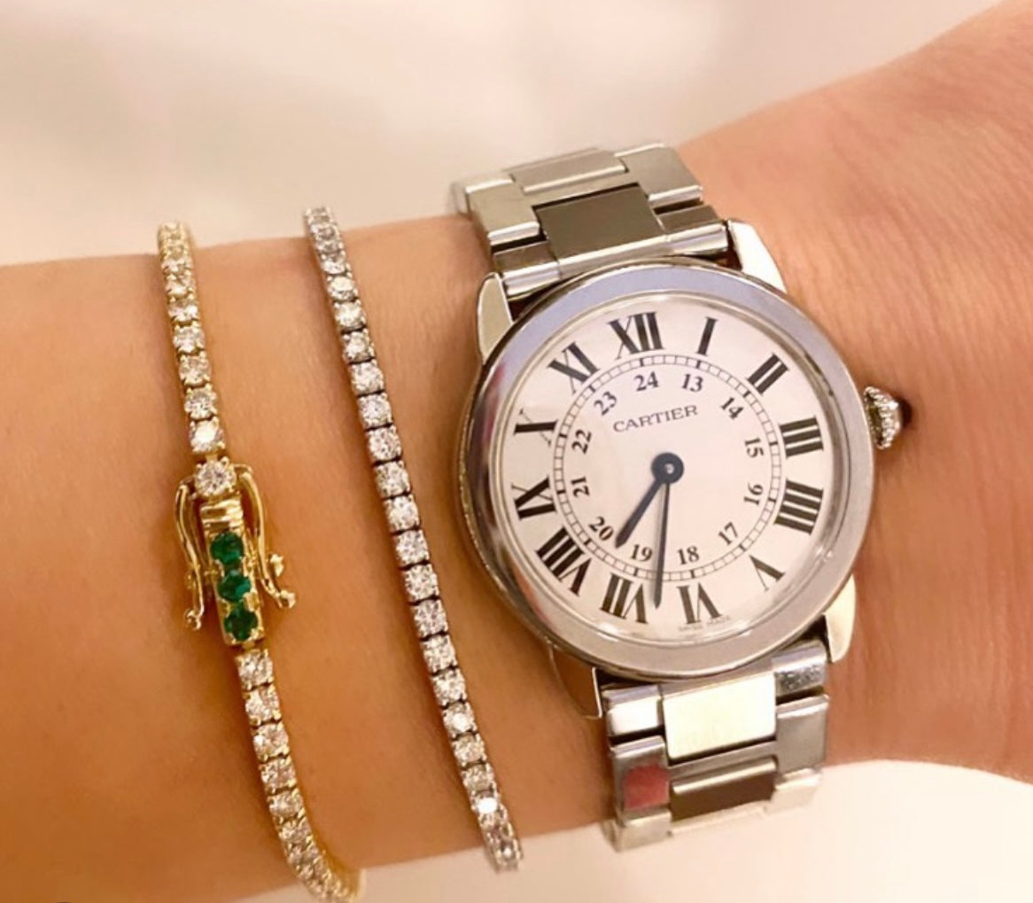 Diamond & Emerald Tennis Bracelet