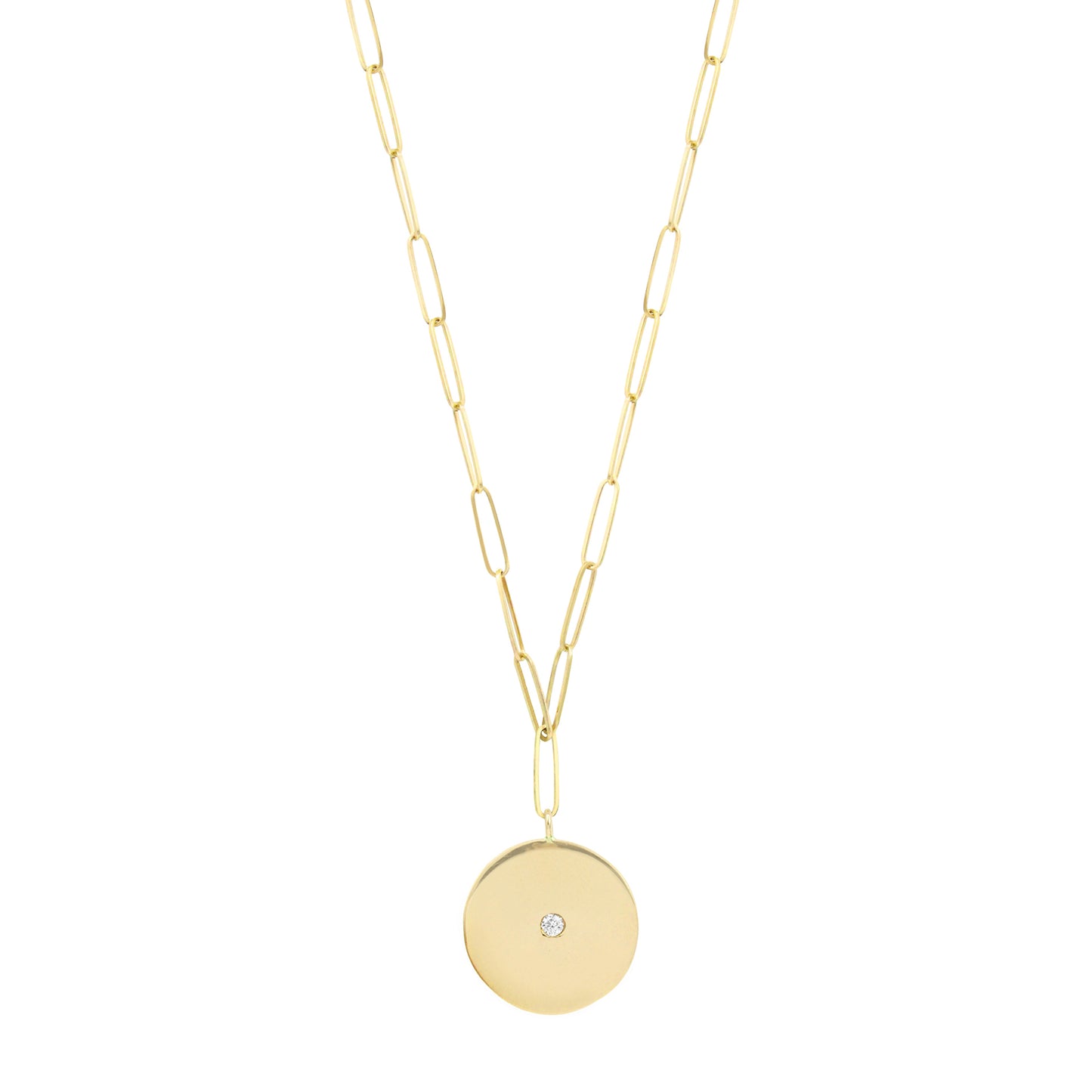 Paperclip Disc Necklace