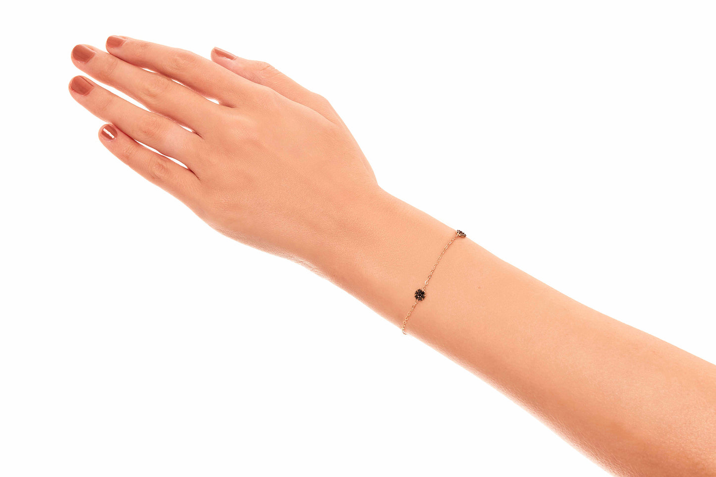 Triple Black Diamond Disc Bracelet