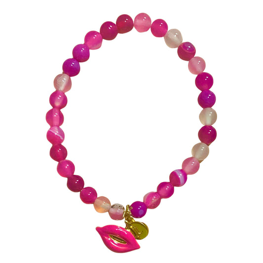 Pink Agate Gemstone Bracelet