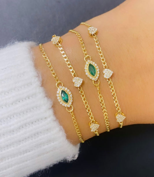 Heart Diamond Bracelet