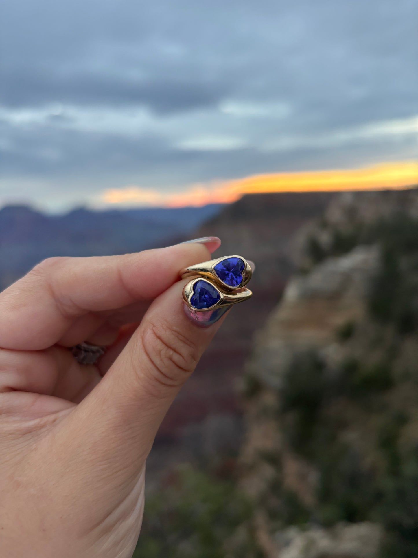 Tanzanite Heart Ring