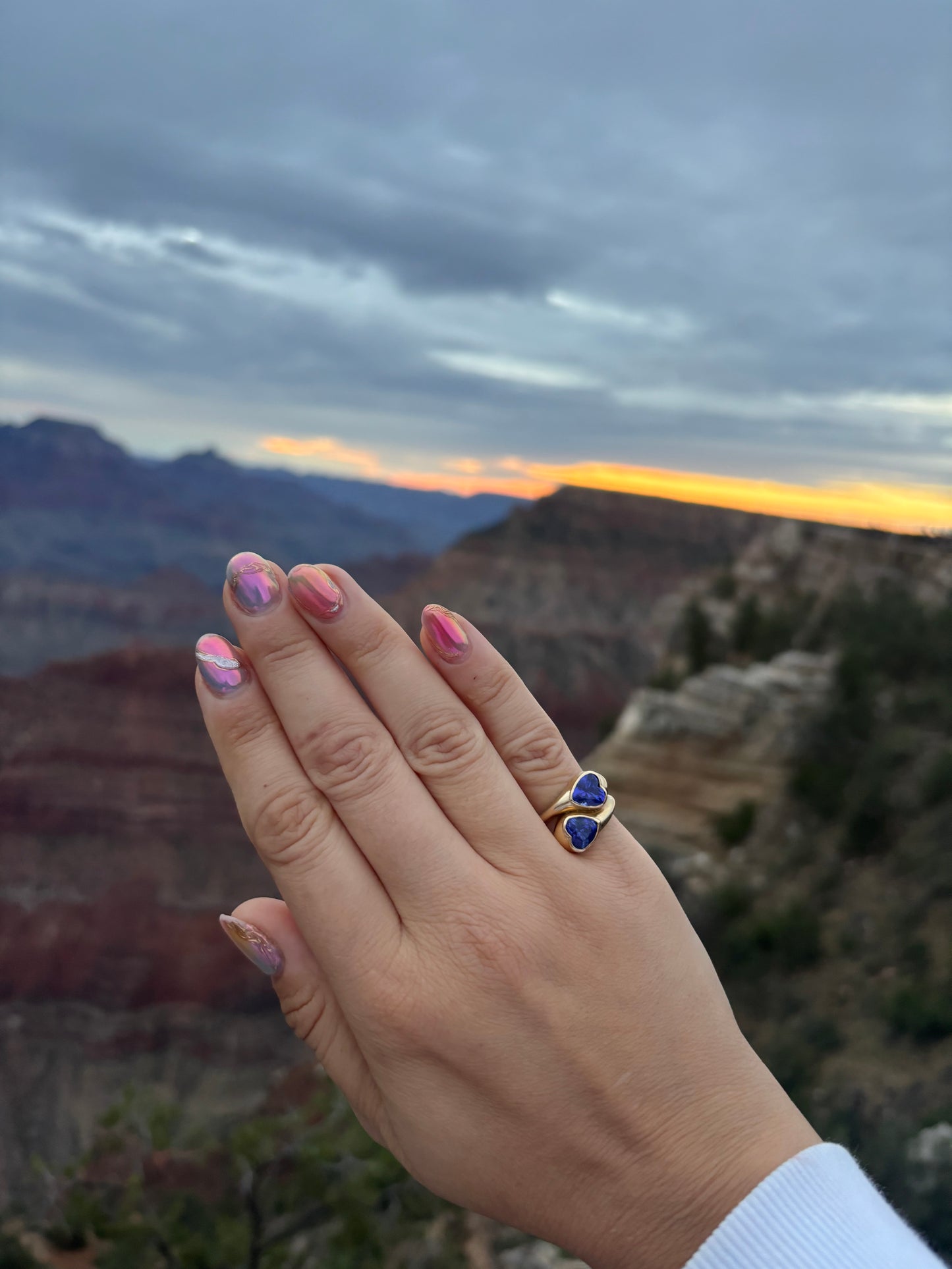 Tanzanite Heart Ring