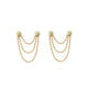 Triple Diamond Chain Earrings