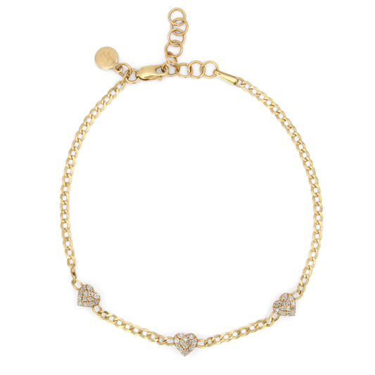 Heart Diamond Bracelet