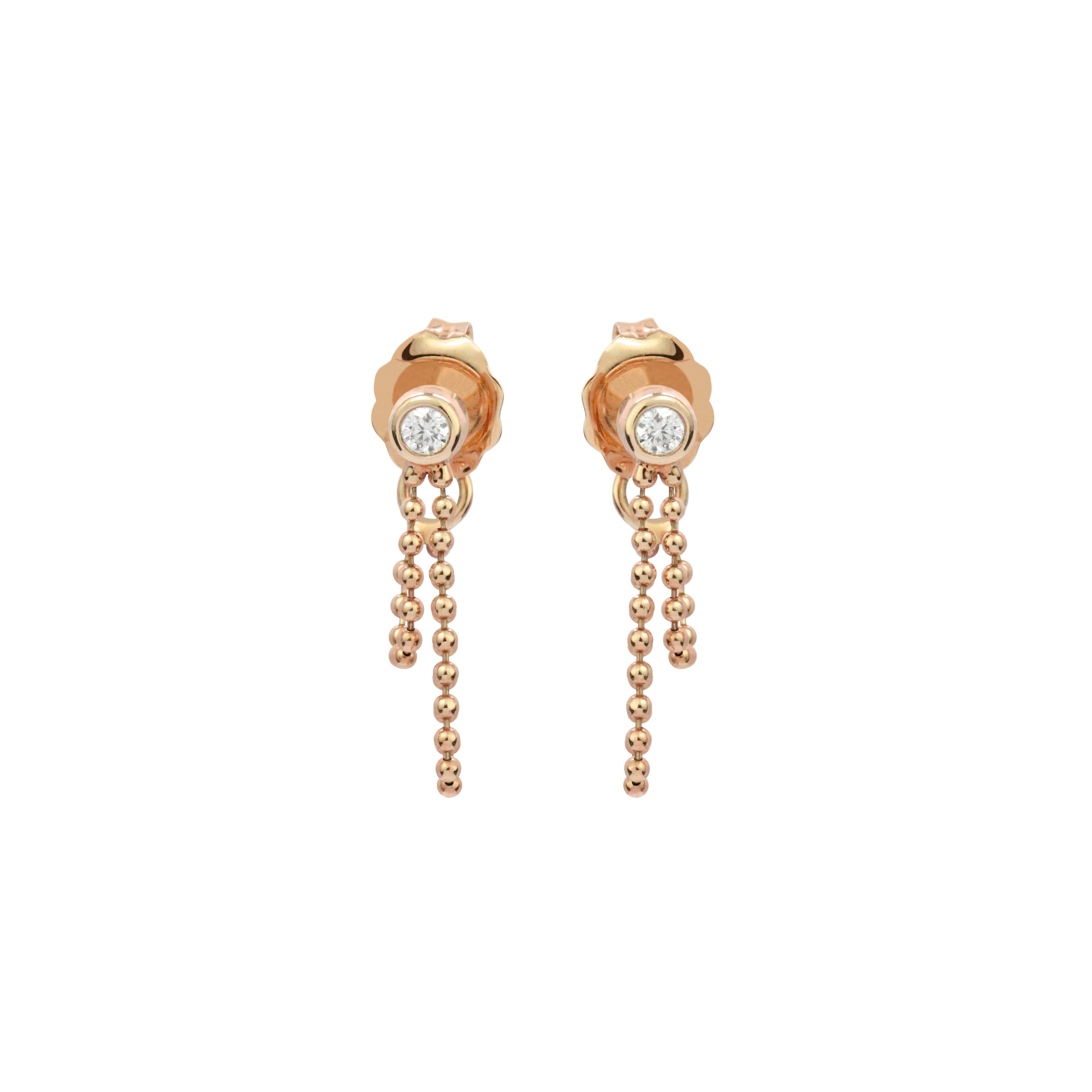 Diamond Gold Chain Earrings