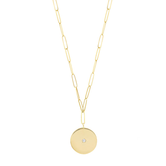 Paperclip Disc Necklace