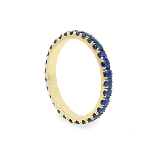 Blue Sapphire Eternity Band